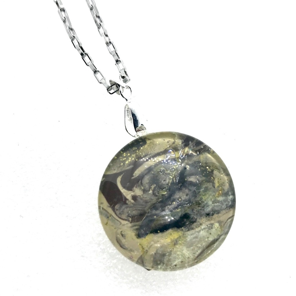 Statement Snap pendant with handmade 30mm snap SJ30 simple round